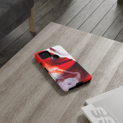 Crimson Swirl Elegance - Cell Phone Case