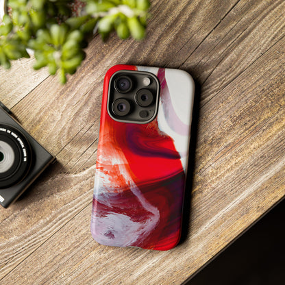 Crimson Swirl Elegance - Cell Phone Case