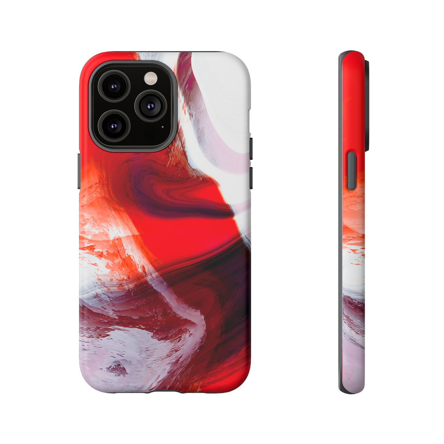 Crimson Swirl Elegance - Cell Phone Case