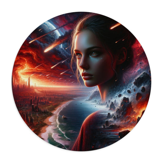 Cosmic Contemplation - Mouse Pad | Round