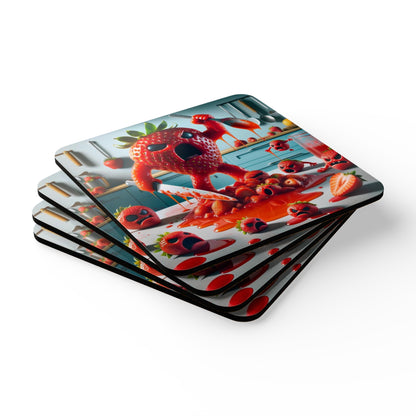 Berry Rebellion - Corkwood Coaster Set