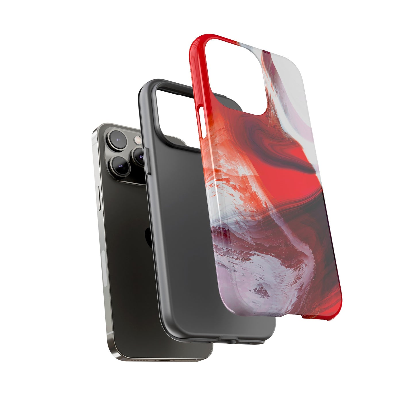 Crimson Swirl Elegance - Cell Phone Case