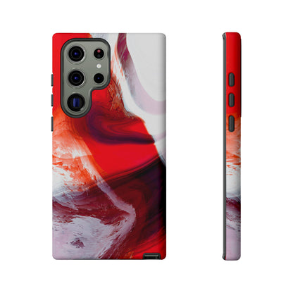 Crimson Swirl Elegance - Cell Phone Case