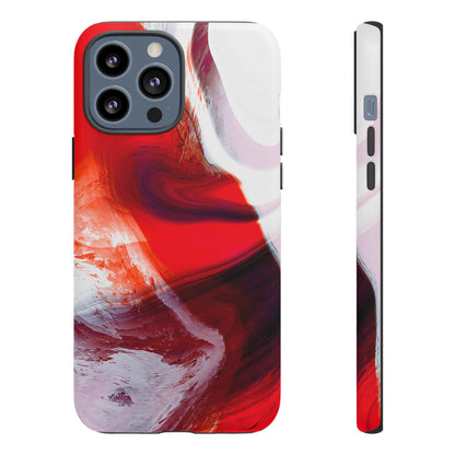 Crimson Swirl Elegance - Cell Phone Case