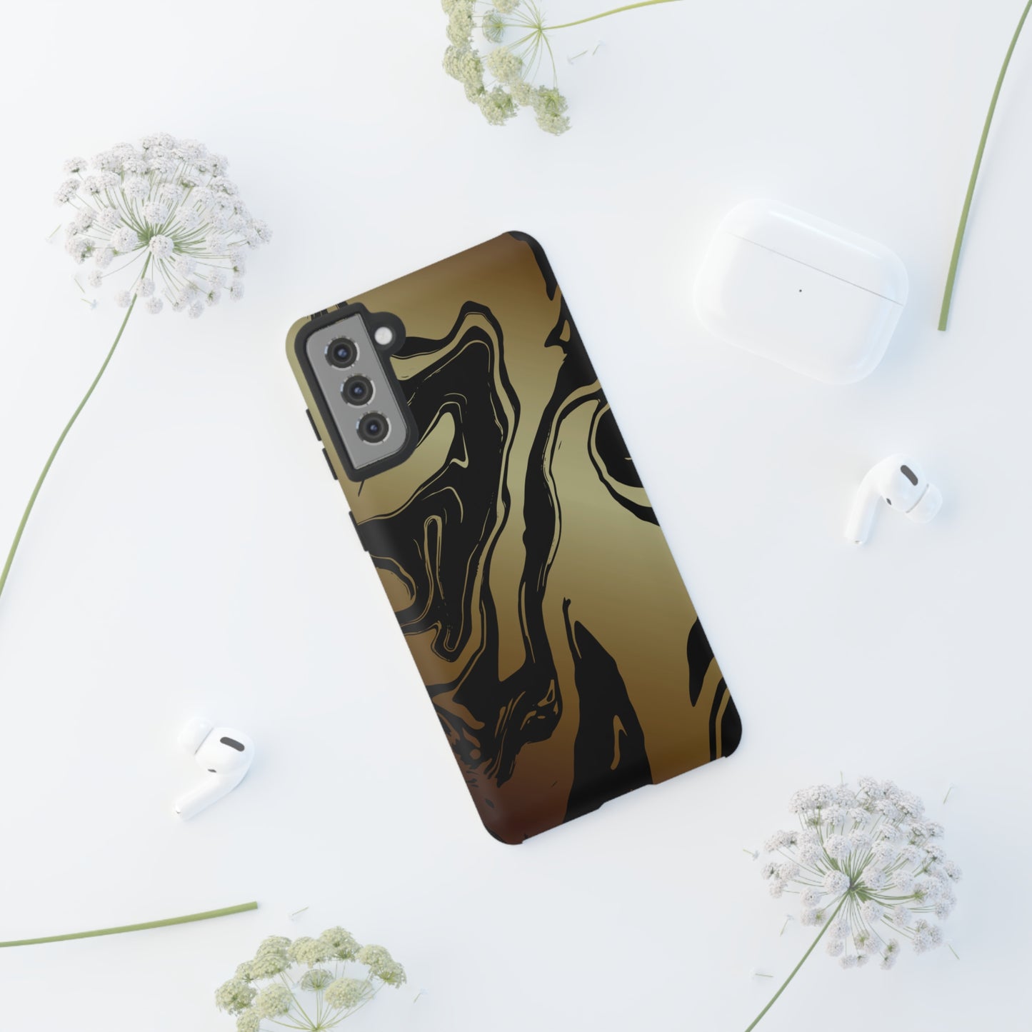 Golden Swirls - Cell Phone Case