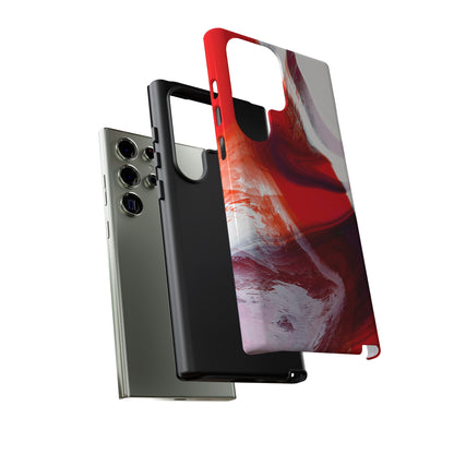 Crimson Swirl Elegance - Cell Phone Case