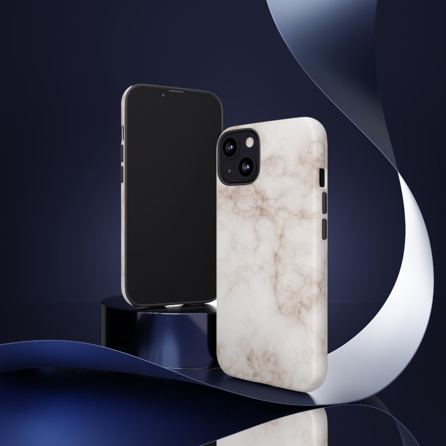 Elegant Alabaster Swirl - Cell Phone Case